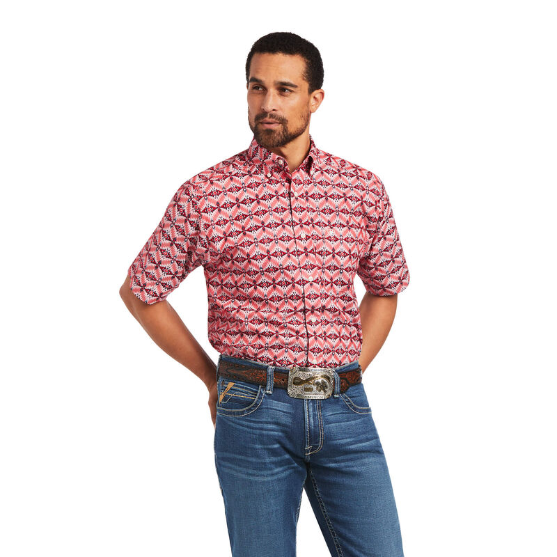 Camisas Ariat Frankie Classic Fit Rojas/Coral Hombre - Chile 208-BHPENK